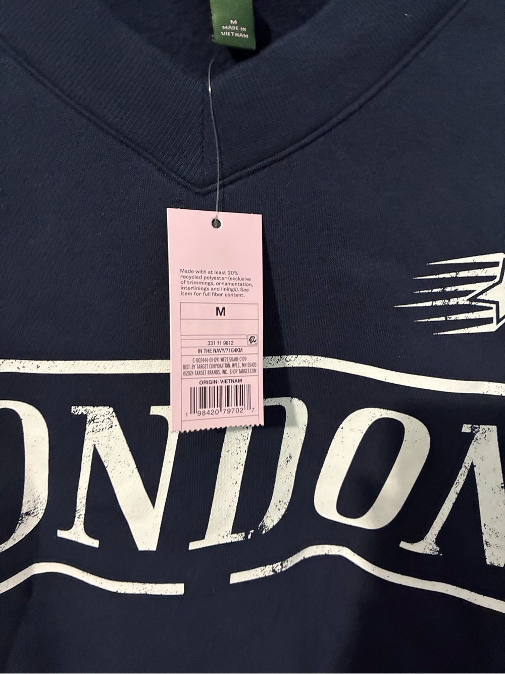 wild fable Navy Blue London Graphic Pullover Sweatshirt - Picture 2 of 7